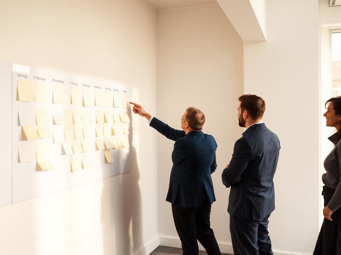 Sesión de diagnóstico mapeando en la pared las tareas de un rol